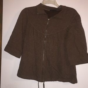 Brown zip up jacket